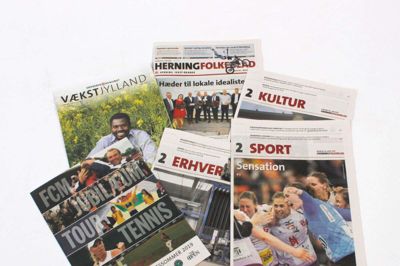 Herning Folkeblad udgiver henover en måned mange forskellige produkter, og totalabonnenterne får det hele. I fremtiden bliver der formentlig åbnet for, at man kan købe lige det, man helst vil. Illustration: Anton Skovbjerg
