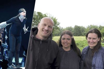 Potentialehotellet i Lund ved Gjellerup, som har fået lovning på en donation. Metallica har inviteret tre ansatte og en beboer til fondsuddeling, der foregår backstage i Telia Parken, inden koncerten torsdag aften. Det er fra venstre institutionens værkstedsleder Jimmie Christensen, forstander Sisse Fjord Knudsen og souschef Majbritt Rosenkvist. Foto: Bo Lundgaard