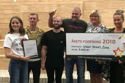 I 2018 modtog Urban Street Zone prisen som Årets Forening. Foto: Ikast-Brande Kommune
