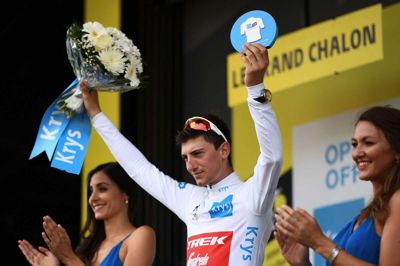 Wout van Aert kørte tidligere i Tour de France fire dage i den hvide ungdomstrøje. Foto: Anne-Christine Poujoulat/Ritzau Scanpix