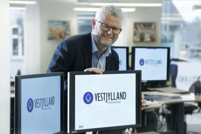 Vestjyllands Forsikring med direktør Jørgen Ladekjær i spidsen tjente godt i første halvår. foto: henrik ole jensen