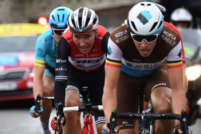 Niklas Eg (i.m.) varmede op til Touren ved at deltage i etapeløbet Criterium du Dauphine. Billedet er fra sidste års udgave af løbet. Foto: Ritzau Scanpix