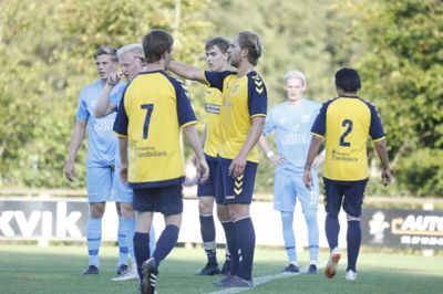 Magnus Dahl Jakobsen (i.m.) var blandt Vildbjergs målscorere. Foto: Henrik Ole Jensen