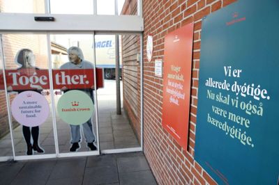 På slagteriet i Herning kan man ved indgangen møde det nye logo og brand. Foto: Flemming Hansen