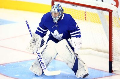 Toronto Maple Leafs danske målmand, Frederik Andersen (31), stod en godkendt kamp i sejren over Ottawa Senators. Foto: Vaughn Ridley/Ritzau Scanpix