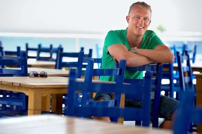Bjarke Hansen har en baggrund som skiguide ved Højmark Rejser, som han senere blev medejer og direktør for. Han trådte ud af Højmark Rejser i efteråret 2008. - Det var heldig timing, og det var bestemt ikke, fordi jeg havde set finanskrisen komme, fortæller han. Foto: PR-foto