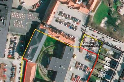Det næste stykke af sygehusgrunden, som bliver sat til salg, er 9000 kvadratmeter omkring sygehusets psykiatri-afdeling. Foto: Herning Kommune
