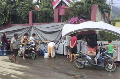 I 2018 ramte en tsunami den indonesiske ø Sulawesi. Beredskabsstyrelsen sendte vandrensningsudstyr af sted for at hjælpe lokalbefolkningen med rent vand. FOTO: UDLÅNT AF BEREDSKABSSTYRELSEN