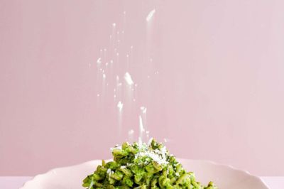 Pasta i grøn sauce. Foto: Jesper Glyrskov