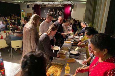 Tamilsk kulturaften i Huset No7 bød på lækre tamilske retter. Foto: Privatfoto