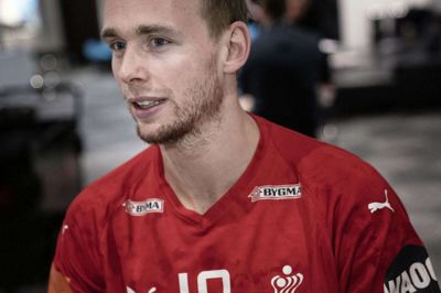 Rene Toft Hansen fik en lyskenskade under VM for et år siden og har siddet ude i størstedelen af 2019. Foto: Liselotte Sabroe/Ritzau Scanpix