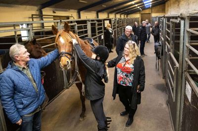 Otte byrådspolitikere besøgte i denne uge Kærbo Rideklub i Holing, som nægter at fusionere med Herning Rideklub. Foto: Tom Laursen