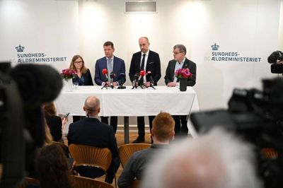 Torsdag har der været indkaldt til pressemøde i Sundheds- og Ældreministeriet efter det første tilfælde af coronasmitte i Danmark. Foto: Philip Davali/Ritzau Scanpix
