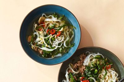 Hurtig nudelsuppe med oksekød. Foto: Chris Tonnesen