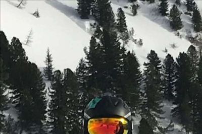 Mathias Kristensen fra en tidligere skiferie. Denne gang kom vennerne ikke af sted på grund af corona. Foto: Privatfoto