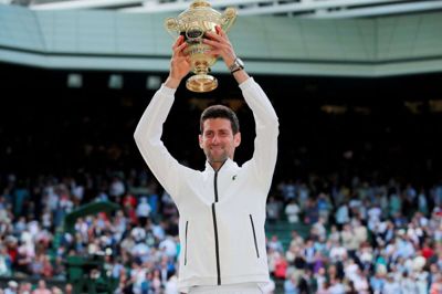 Novak Djokovic får først chancen for at forsvare sin Wimbledon-titel i 2021, efter at årets turnering på græsset i London er blevet aflyst. Foto: Andrew Couldridge/Reuters