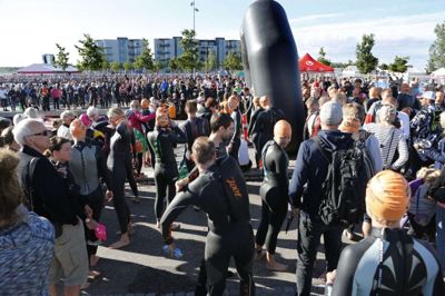Garmin Challenge Herning trækker hvert år over 1000 triatleter til byen. I år er der allerede nu solgt 1400 ud af 1500 startnumre, men corona-krisen sætter spørgsmålstegn ved, om stævnet kan afvikles. Foto: Henrik Ole Jensen