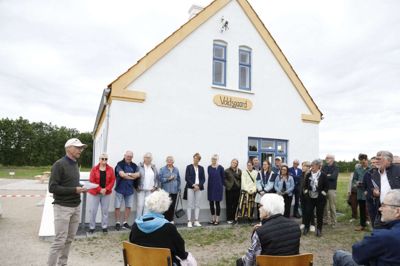 Bestyrelsesformand Jan Svendsen talte naturligvis ved indvielsen fredag.