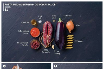 Pasta med aubergine og tomatsauce. Foto: Linn Grubbström