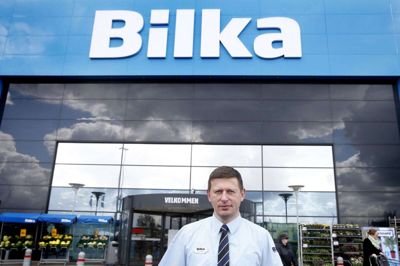 Sten Kjeldsen, varehuschef i Bilka, fortæller, at kunderne fredag eftermiddag blev evakueret. Det skyldtes dog - heldigvis - en fejlalarm. Foto: Flemming Hansen