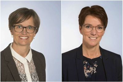 Dorte West (t.v.) og Anne Mette Bang Rasmussen er to af de oplagte muligheder, når de 19 medlemmer af Venstres byrådsgruppe torsdag vælger deres bud på en ny borgmesterkandidat i Herning. Foto: Pr-foto