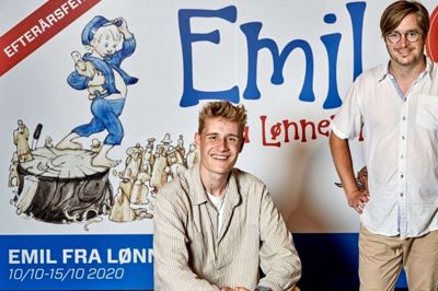 Alexander Wessel (t.v.) skal spille Emil, når MCH Musical opfører »Emil fra Lønneberg« til efteråret med Rasmus Steenberg ved projektlederroret (t.h.). foto: Mch/Tony Brøchner