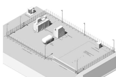 Sådan ser skitsen af Brande Brint ud i sagsmaterialet hos kommunen. Illustration: Brande Brint