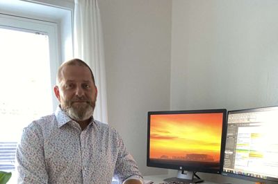 Michael Brix Bitsch er ansvarlig for arbejdsmiljø og sikkerhed hos Siemens Gamesa. Han har dermed fået ekstra opgaver i denne corona-tid. Foto: Privatfoto