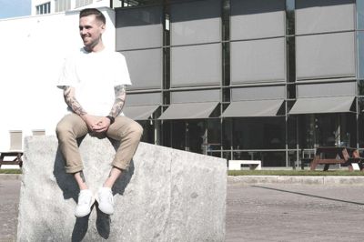 Både danske og udenlandske studerende bliver involveret i forskningsprojekter på Aarhus Universitet i Herning. Fabien Rezac har taget turen fra Tjekkiet til Midtjylland. Foto: Rasmus Eriksen