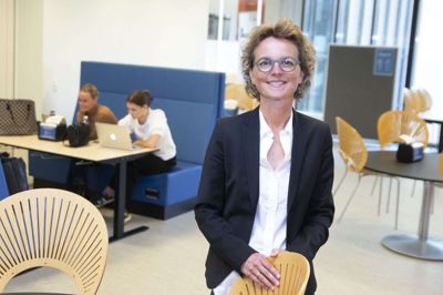 Fra torsdag gælder de nye corona-retningslinjer også på uddannelsesinstitutionerne - blandt andet her på Herning HF & VUC, hvor Anne-Mette Thorøe er rektor. Foto: Tom Laursen