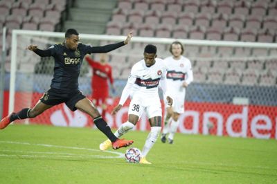 Midtbaneslideren Frank Onyeka var FC Midtjyllands bedste aktøre mod Ajax, mener Herning Folkeblads udsendte. Foto: Tom Laursen