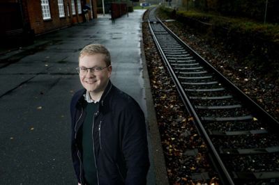 29-årige Kenneth Storm, der er indehaver af Handelshuset i Aulum, satte i sin beretning fokus på manglen på erhvervsgrunde. Foto: Henrik Ole Jensen