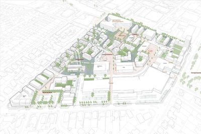 Herning Kommune har lavet en stor udviklingsplan for Tingvej-kvarteret i det nordøstlige Herning. Et projekt med 60 almene boliger - herunder en tredjedel til psykisk sårbare unge - bliver en del af planen. Kort: Herning Kommune