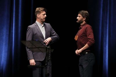 Lars Møller og Jens Søndergaard ved KMF 336’s afslutningskoncert tilbage i november. Foto: Flemming Hansen