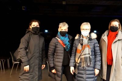 Charlotte Rowan, Dorte Bille, Bente Bliksted og og Rikke Ramm Eberlein har været ude at besigtige Terminalen. Foto: Henrik Øster-Jørgensen