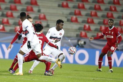 Sory Kaba (i.m.) gjorde mange ting rigtigt og godt mod Liverpool. Men målene manglede. Foto: Flemming Hansen