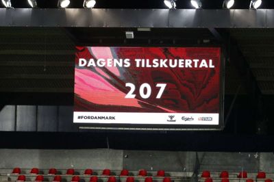 Der manglede i den grad turister, hotelgæster og besøgende til attraktioner og begivenheder i 2020. Her er det tilskuertallet til en landskamp på MCH Arena. Foto: Flemming Hansen