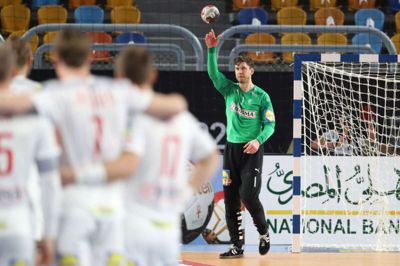 Niklas Landin fik en hovedrolle, da kvartfinalen mod Egypten blev afgjort i straffekastkonkurrence. Mohamed Abd El Ghany/Reuters
