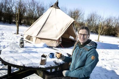 Der er rige udfoldelsesmuligheder i det fri i en periode med sne og frost, mener Sara Bøndergaard. Foto: Tom Laursen