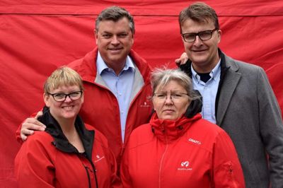 Mogens Jensen, Tommy Tønning, Vinnie Borbjerg og Lone Børlum. Foto: Privatfoto