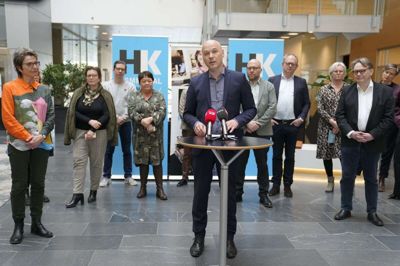 Chefforhandler for Danske Regioner - regionsrådsformand Anders Kühnau (S) har lørdag præsenteret overenskomst, der er gældende frem til 2023. Foto: Martin Sylvest/Ritzau Scanpix