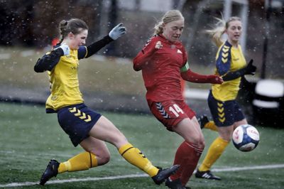 Kirstine Lykke og Vildbjerg SF vandt hele 4-0 over topholdet OdenseQ. Men pladsen i ligakvalifikationsspillet er ikke sikret endnu. Foto: Henrik Ole Jensen