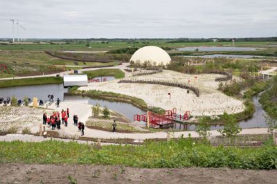 Naturkraft ved Ringkøbing er møntet på børnefamilier og fortæller om natur, klima og bæredygtighed. Attraktionen åbnede i juni sidste år, men nåede kun at få knap 50.000 gæster og kom ud af sit første år med et underskud på syv millioner kroner. Foto: Henning Bagger/Ritzau Scanpix