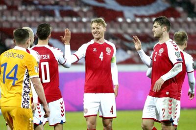 Danmark vandt hele 8-0 over Moldova i søndagens landskamp på MCH Arena. Foto: Tom Laursen