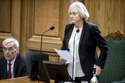 Pia Kjærsgaard står bag beslutnings- forslaget sammen med en række andre DF-politikere. Forslaget skal til debat i Folketingssalen i slutningen af april. Foto: Scanpix/Mads Claus Rasmussen/arkiv
