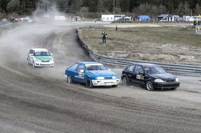 Godt fire intense minutter, så er det hele overstået, så det gælder om at være med fra starten, når der køres rallycross. Foto: Tom Laursen