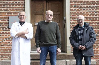 Tre gange 40 år på stribe - fra venstre mod højre: Karl-Jørgen Pedersen, John Jensen og Jens Christian Bay. Foto: Tom Laursen