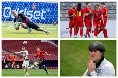 På fredag begynder EM endelig. Foto: Claus Bech/Ritzau Scanpix, Johanna Geron/Reuters, Javier Soriano/AFP, Christof Stache/AFP.
