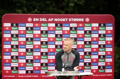 Kasper Schmeichel mødte den danske presse mandag formiddag. Foto: Hannah Mckay/Reuters