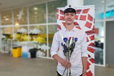 Joakim Brusen Bisballe blev årets første HTX-student fra Herningsholm. Foto: Privatfoto
